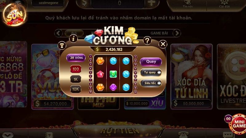 Hướng dẫn chi tiết chơi game kim cương SunWin