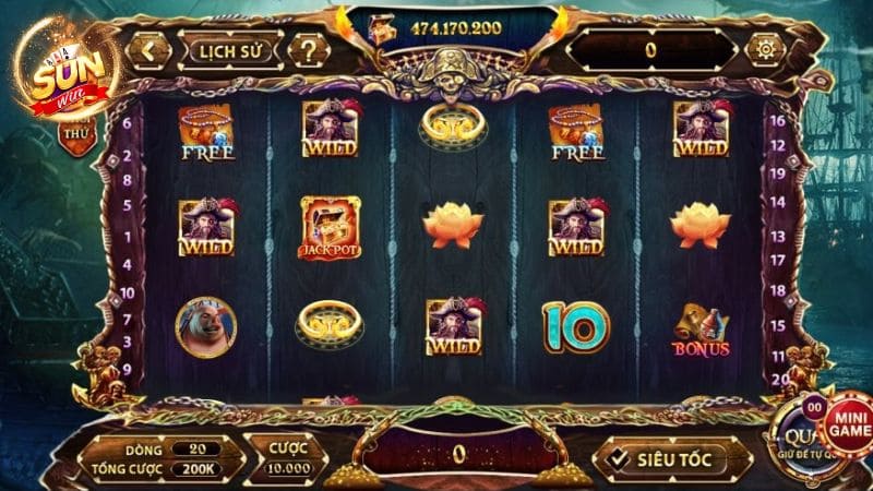 Luật chơi cần nắm vững của game nổ hũ Pirate King SunWin