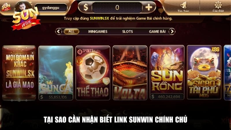 Cách phân biệt link Sunwin chính chủ chính xác